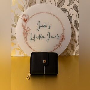 Vegan Black Leather Womens Wallet